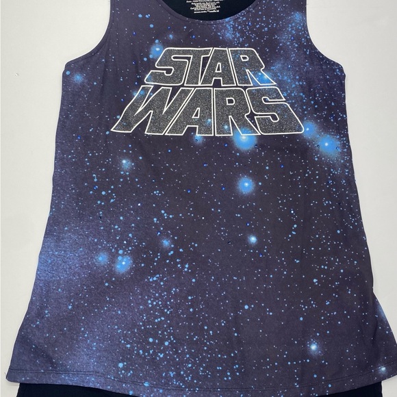 Rock & Republic Star Wars Collab. Women’s Tank SM Glitter Glow in the Dark - Picture 1 of 10